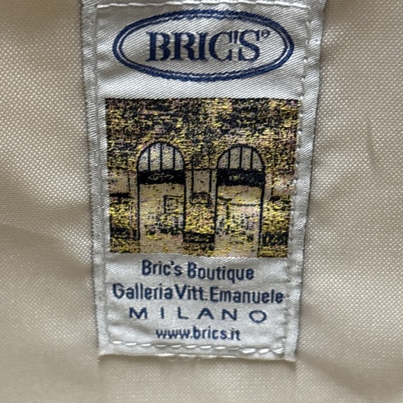 BRICS Olive Green Nylon Leather Trim Weekender Travel Duffel Bag - Picture 10 of 12